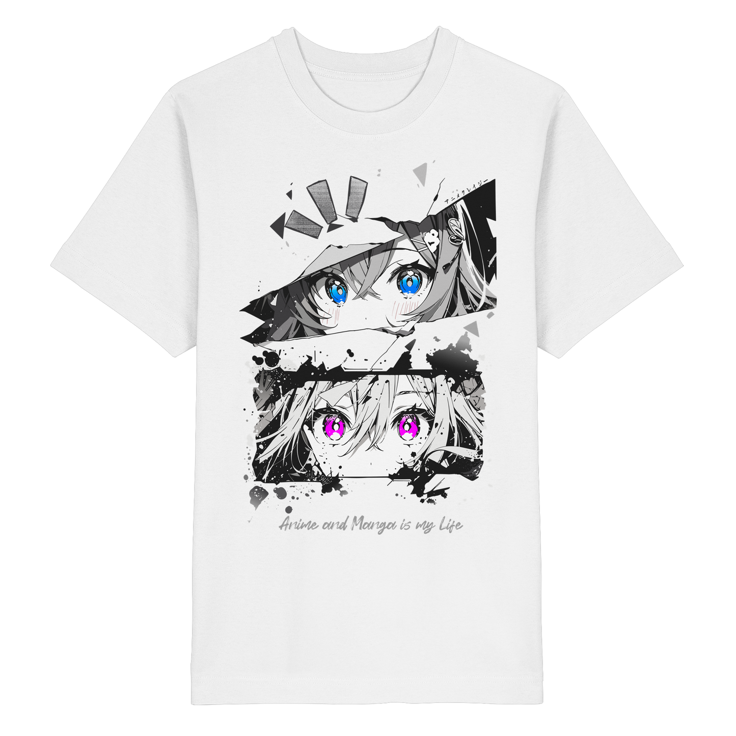 "Anime Eyes" Front - Heavy Oversized Organic Shirt
