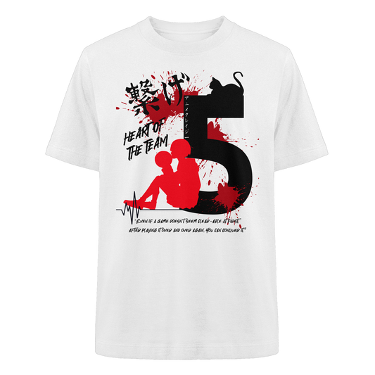 "Heart Of The Team" Front Organic Heavy Oversized Shirt