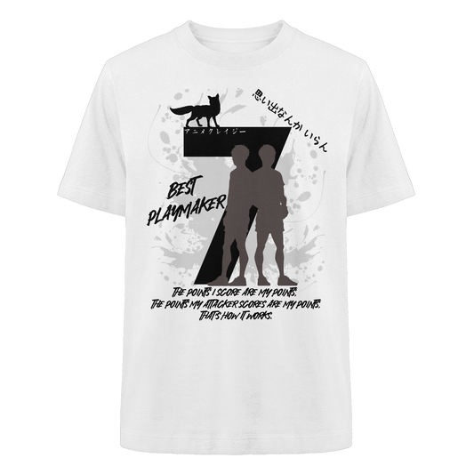 "Best Playmaker" Front Organic Heavy Oversized Shirt