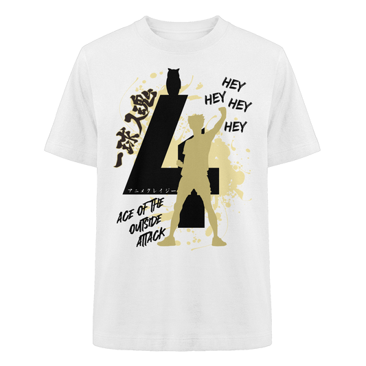 "Ace Of The Outside Attack" Front Organic Heavy Oversized Shirt