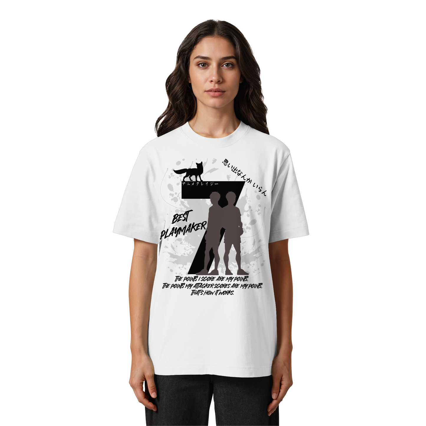"Best Playmaker" Front Organic Heavy Oversized Shirt