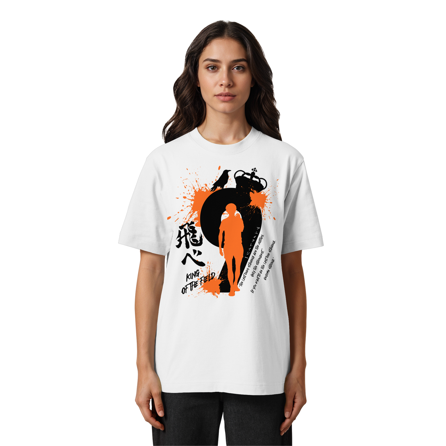 "King Of The Field" Front Organic Heavy Oversized Shirt