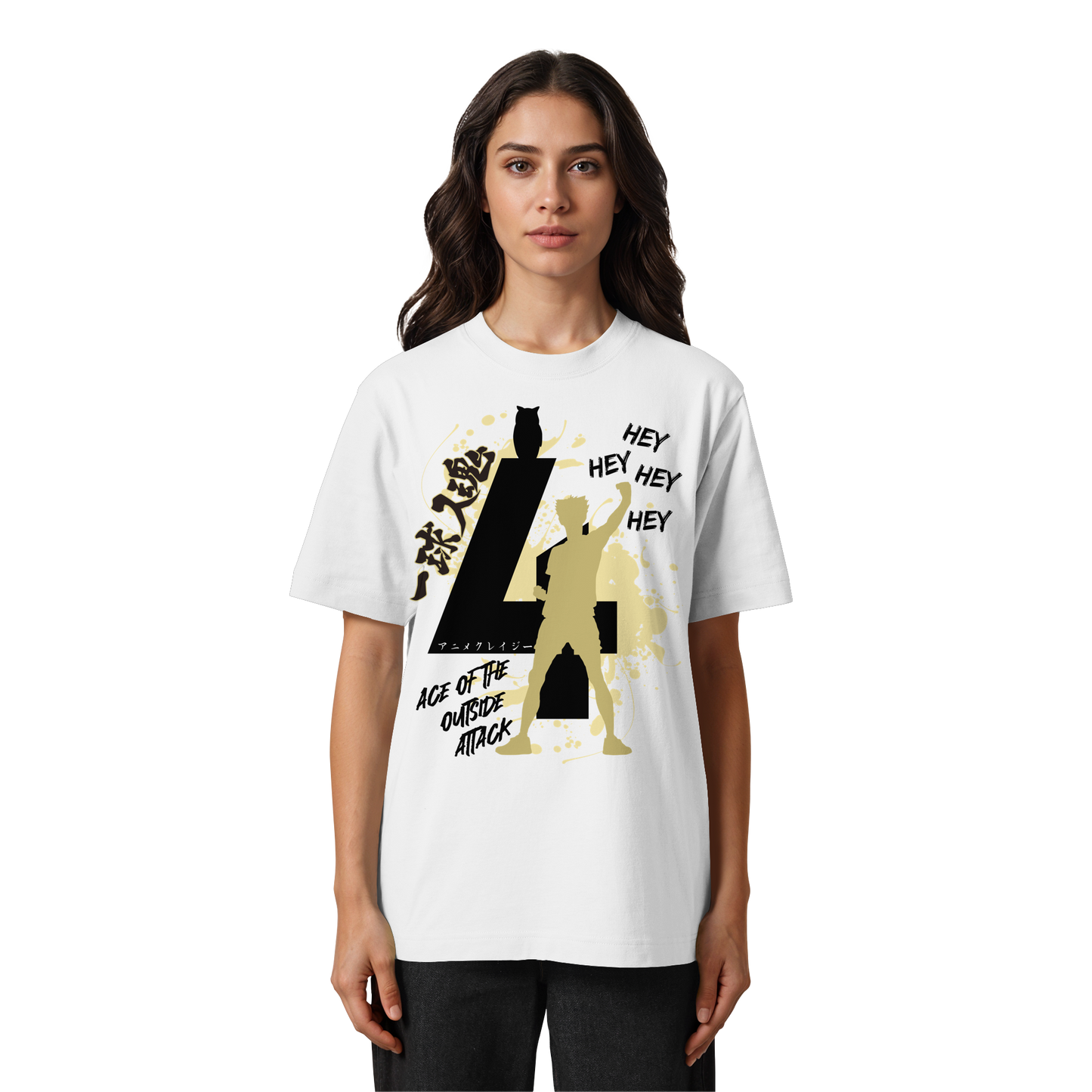 "Ace Of The Outside Attack" Front Organic Heavy Oversized Shirt