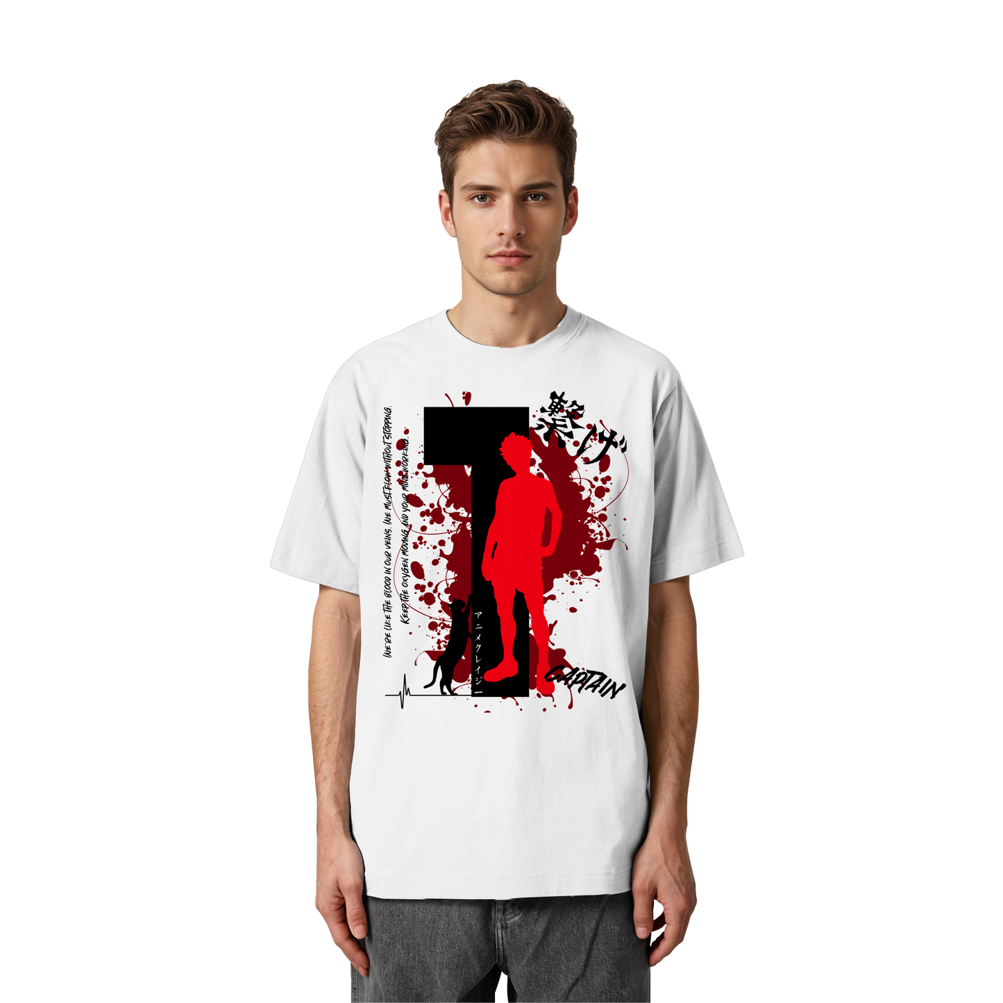 "Captain" Front Organic Heavy Oversized Shirt
