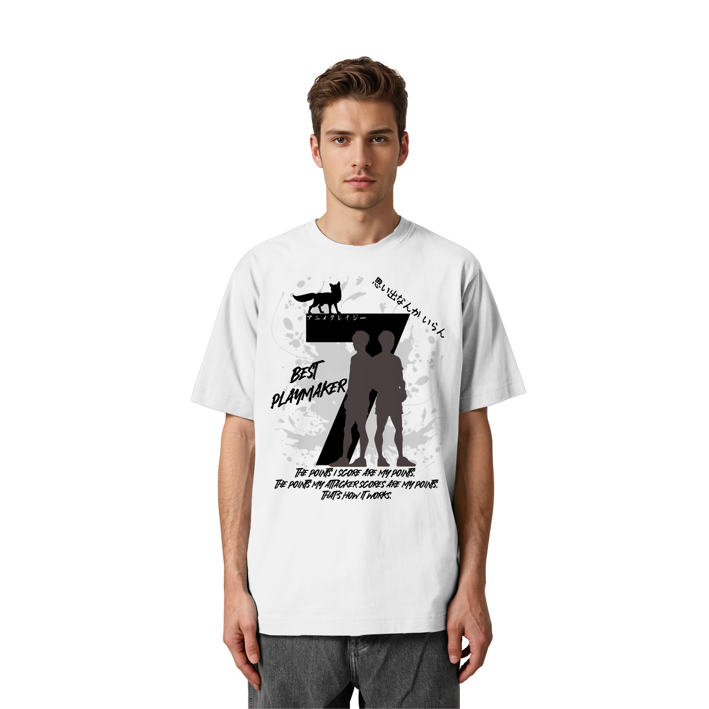"Best Playmaker" Front Organic Heavy Oversized Shirt