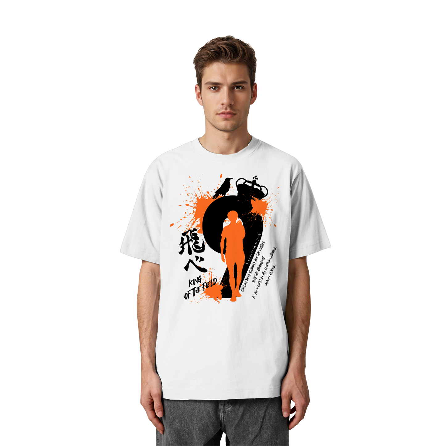 "King Of The Field" Front Organic Heavy Oversized Shirt