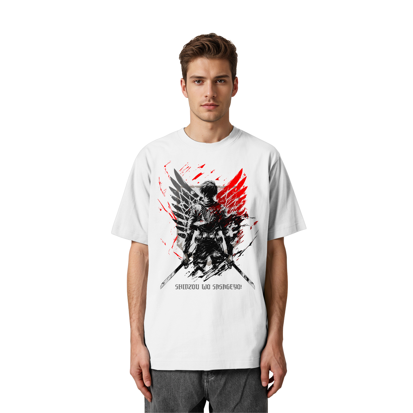 "Wings Of Resolve" Front Heavy Oversized Organic Shirt