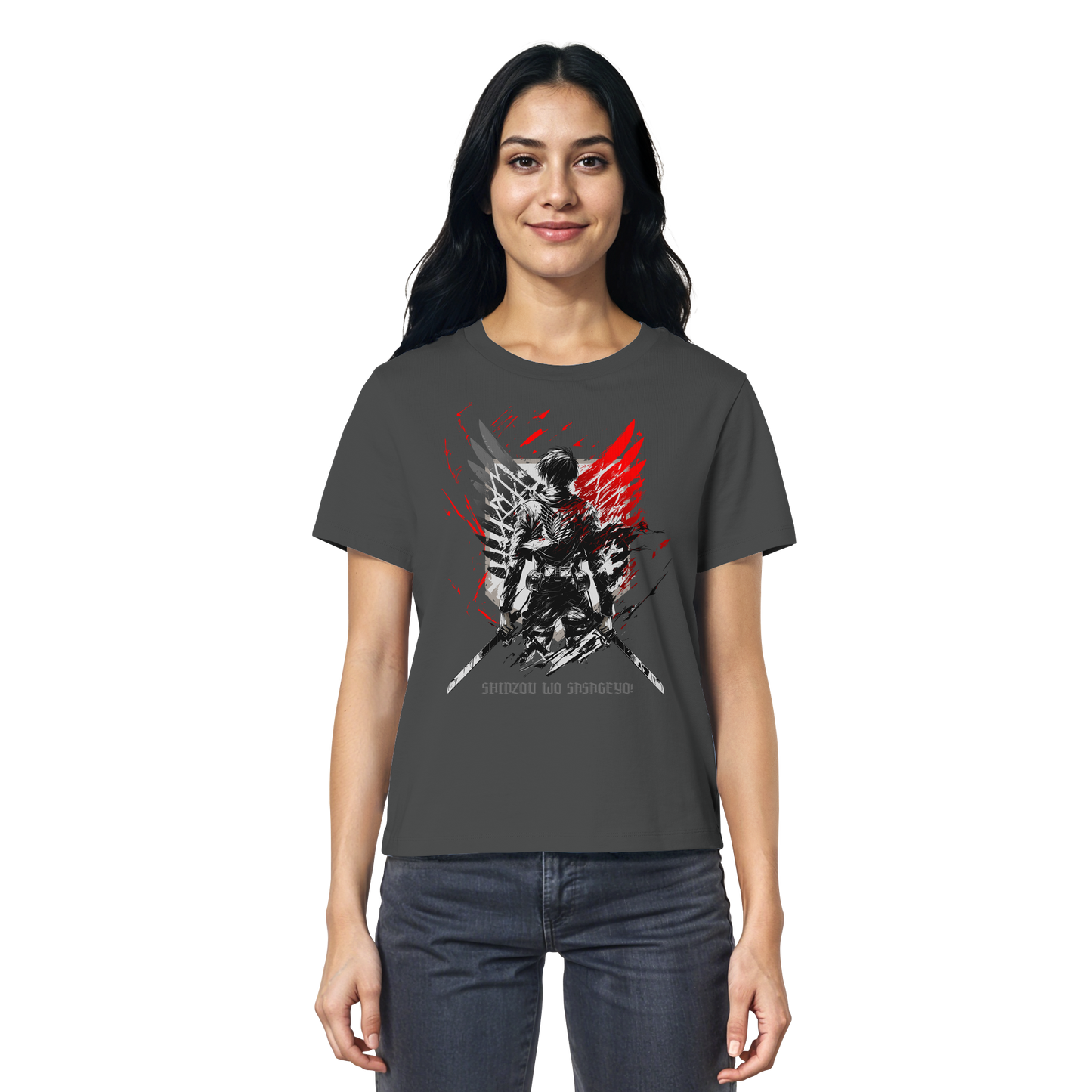 "Wings Of Resolve" Front Womens Organic Shirt