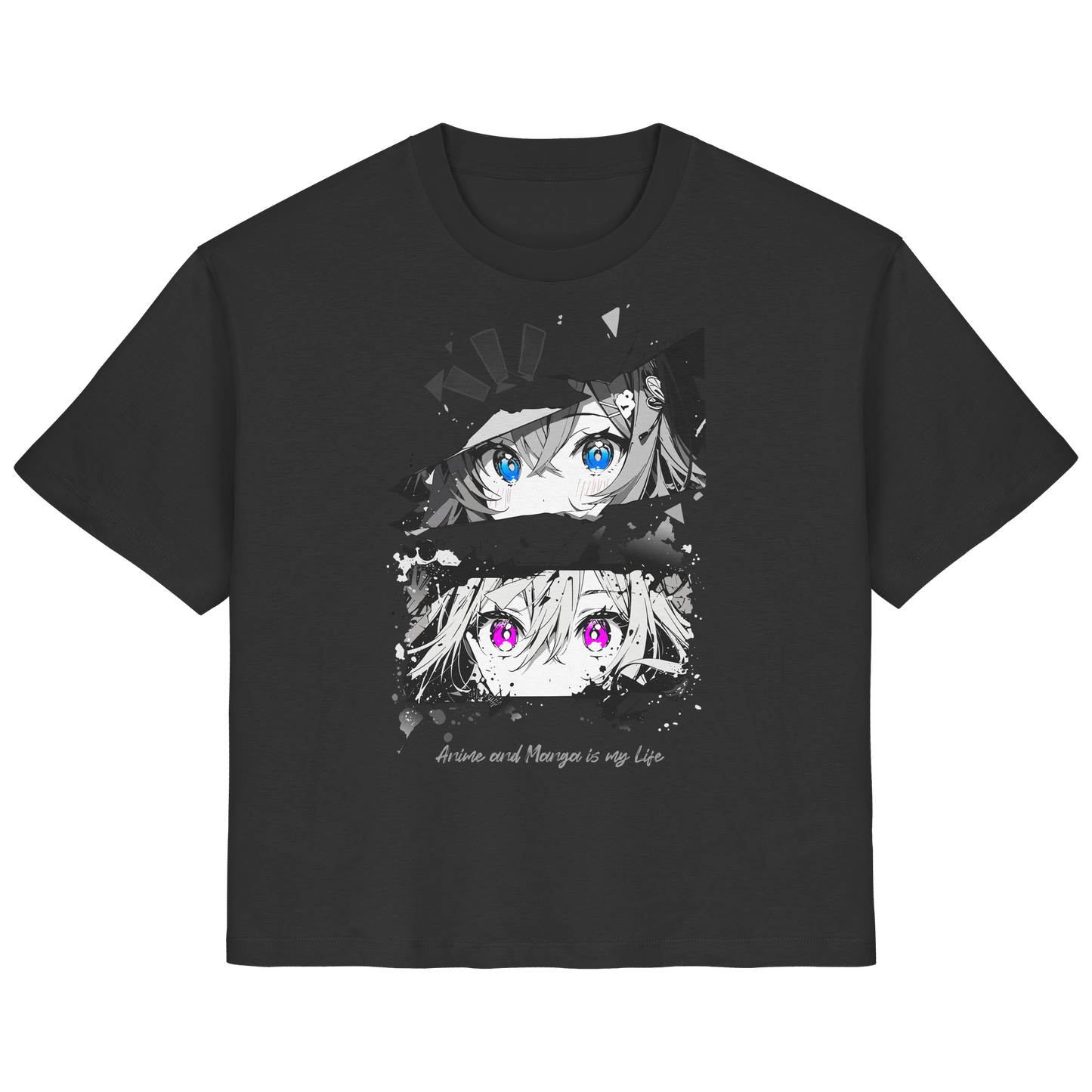 "Anime Eyes" Front - Ladies Organic Shirt