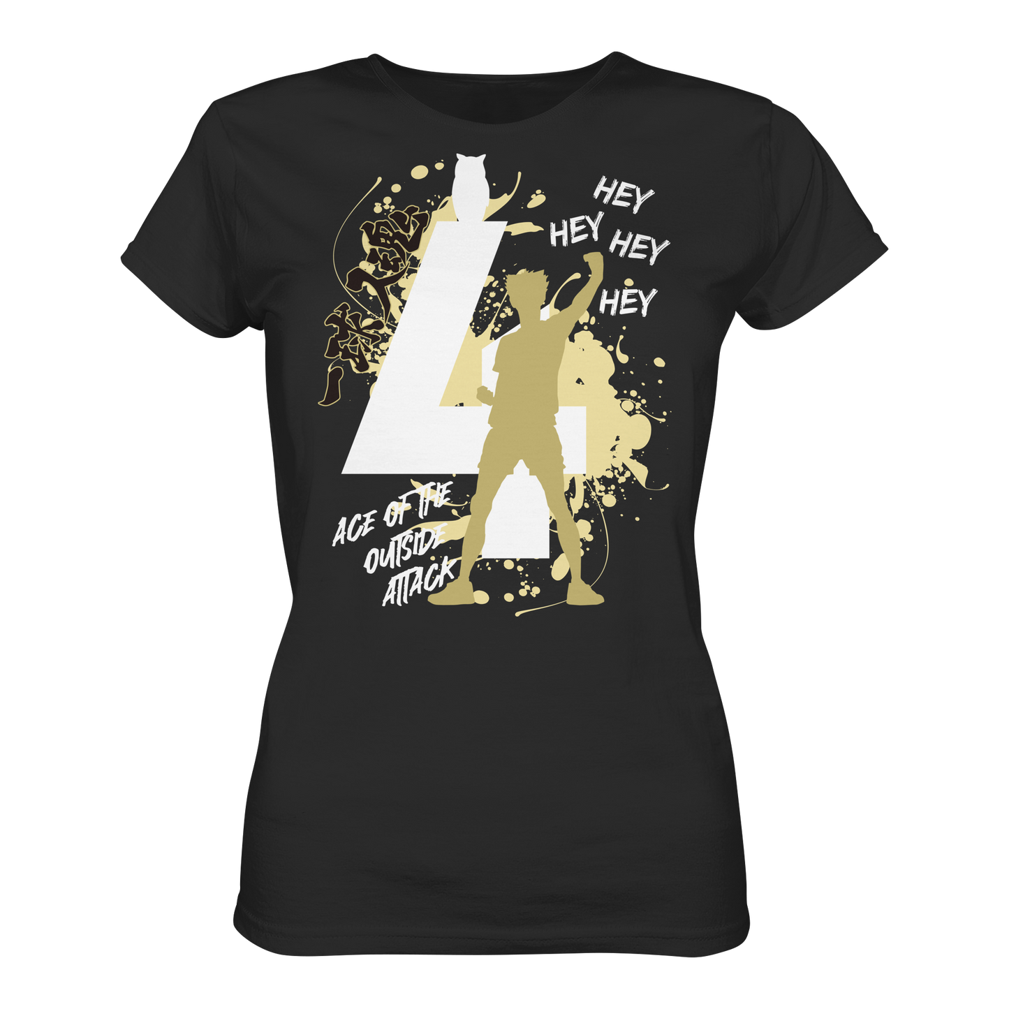 "Ace Of The Outside Attack" Front Black Women Organic Shirt
