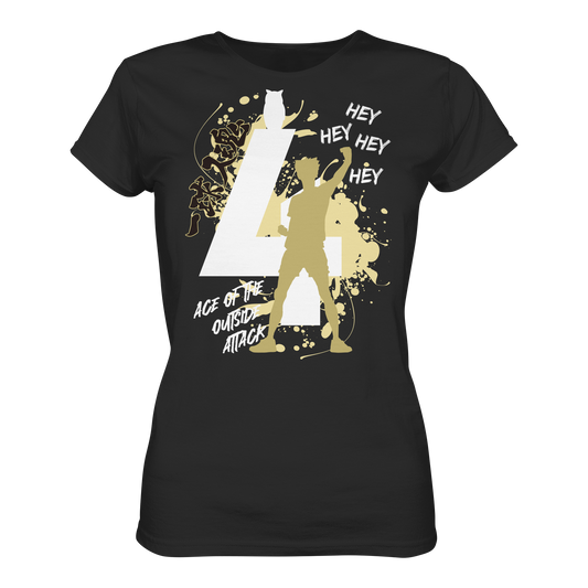 "Ace Of The Outside Attack" Front Black Women Organic Shirt