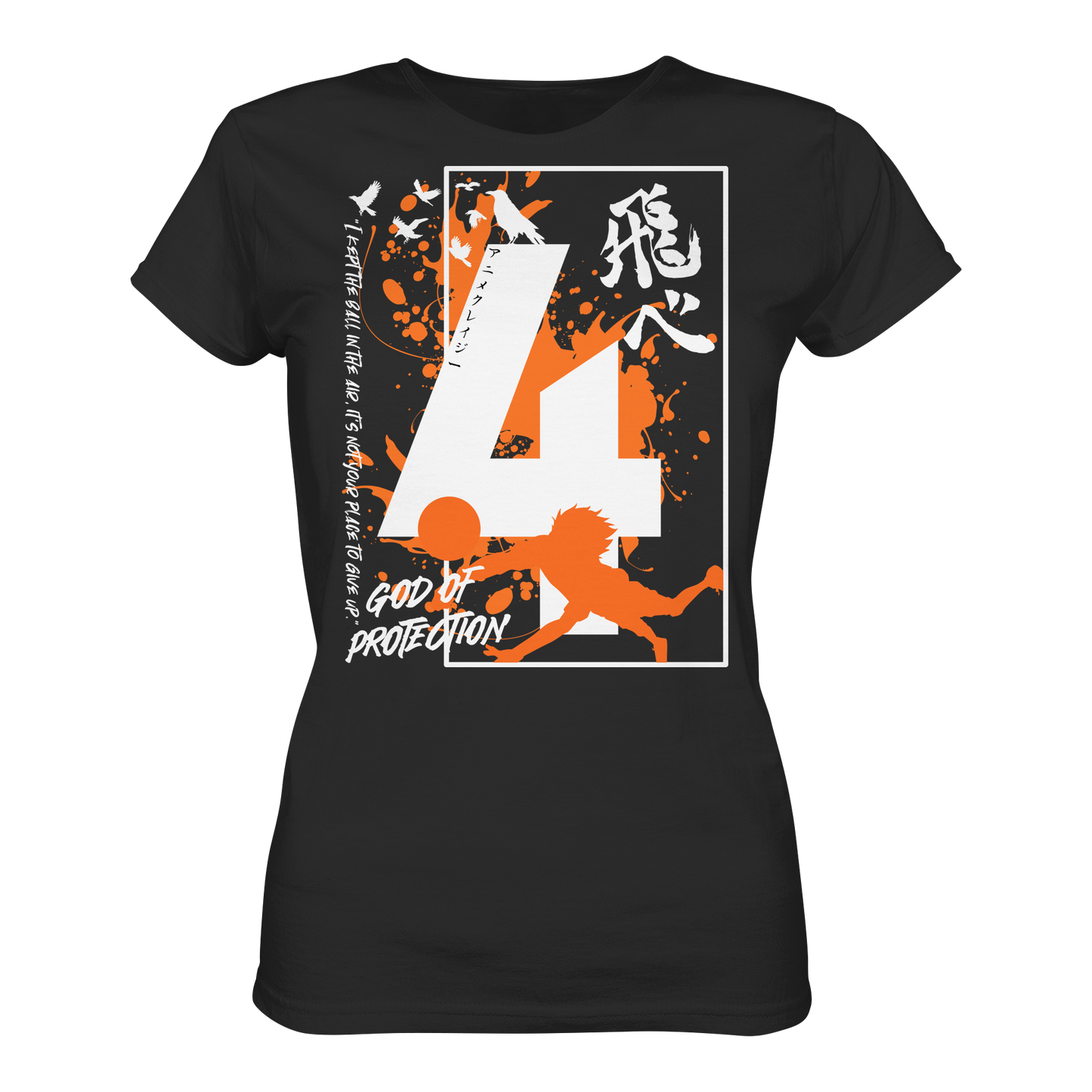 "God Of Protection" Front Black Women Organic Shirt