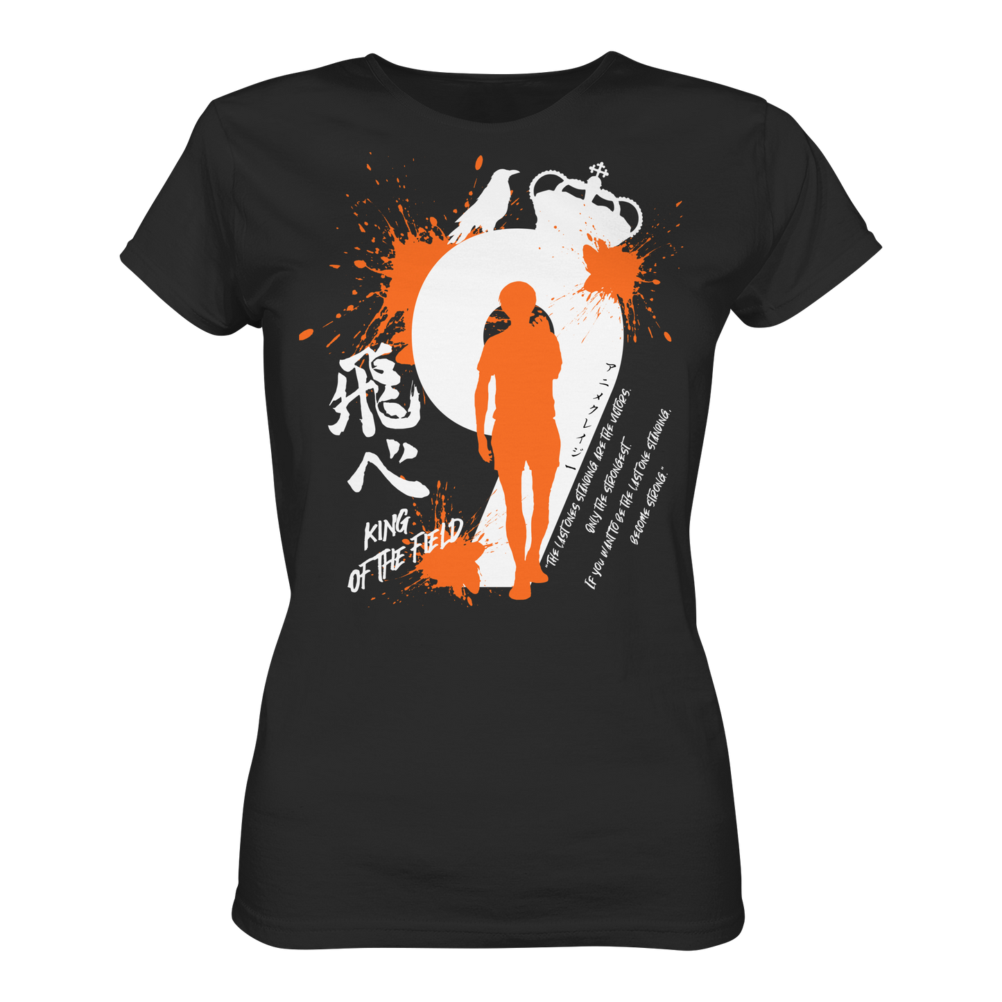 "King Of The Field" Front Black Women Organic Shirt