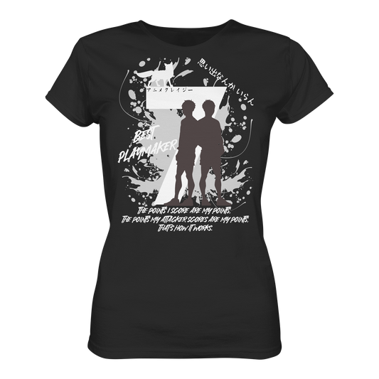 "Best Playmaker" Front Black Women Organic Shirt