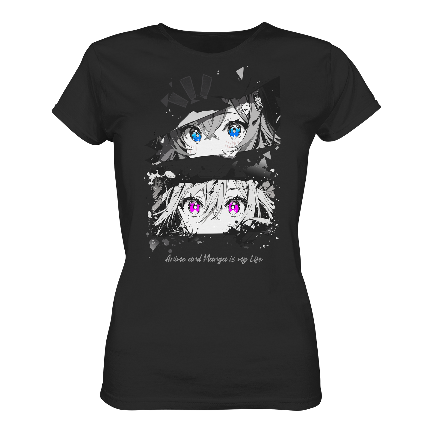 "Anime Eyes" Front - Ladies Organic Shirt