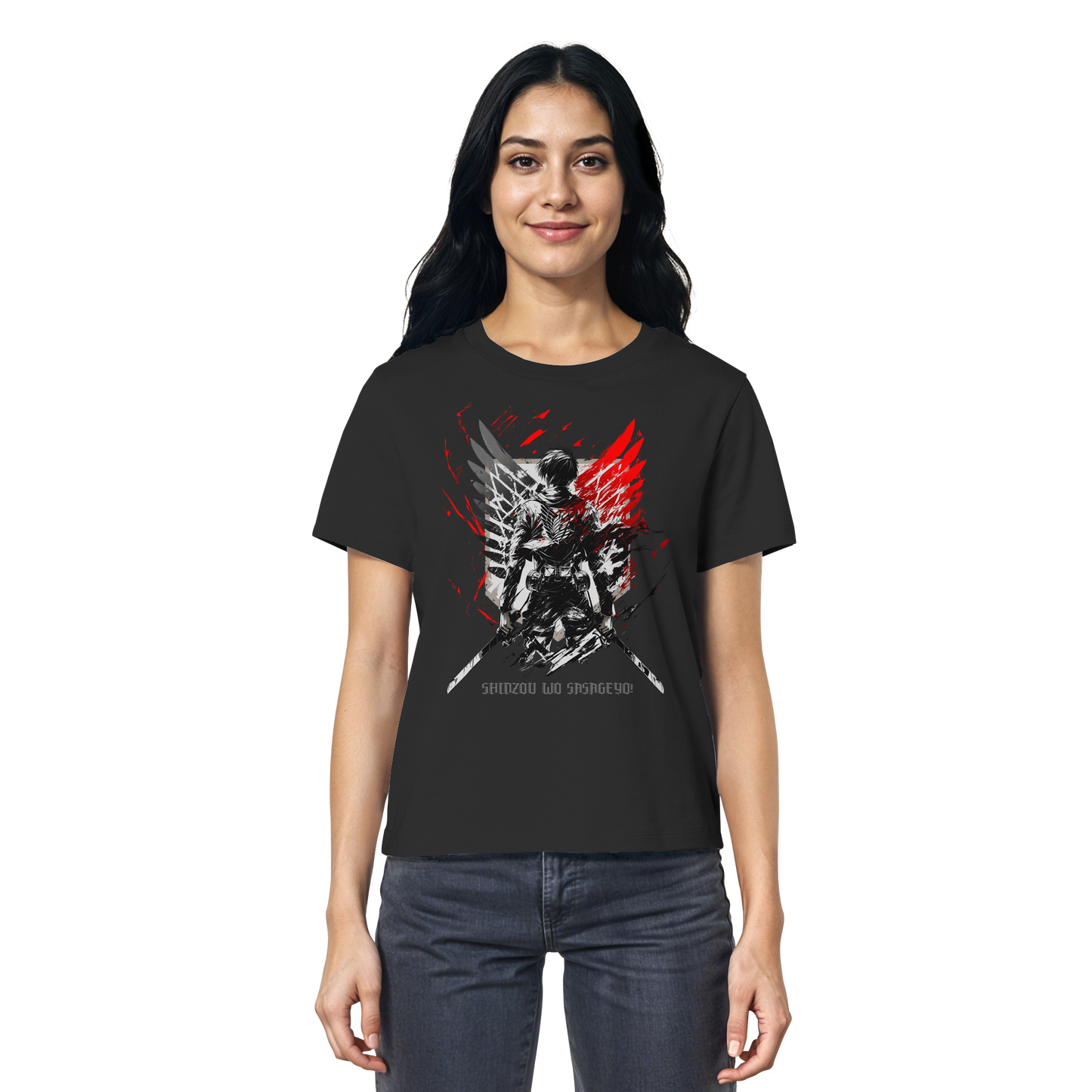"Wings Of Resolve" Front Womens Organic Shirt