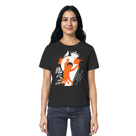 "King Of The Field 2.0" Front Black Women Organic Shirt