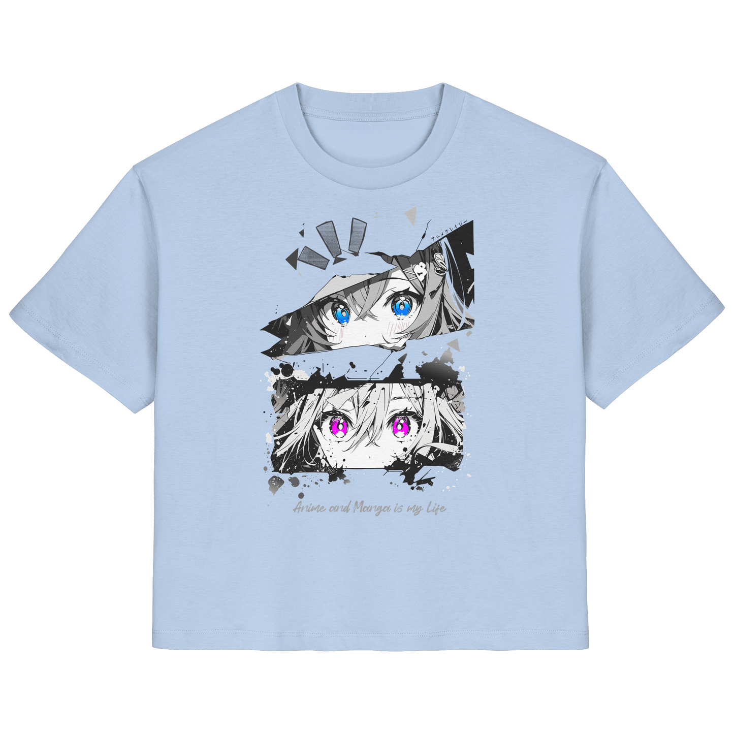 "Anime Eyes" Front - Ladies Organic Shirt