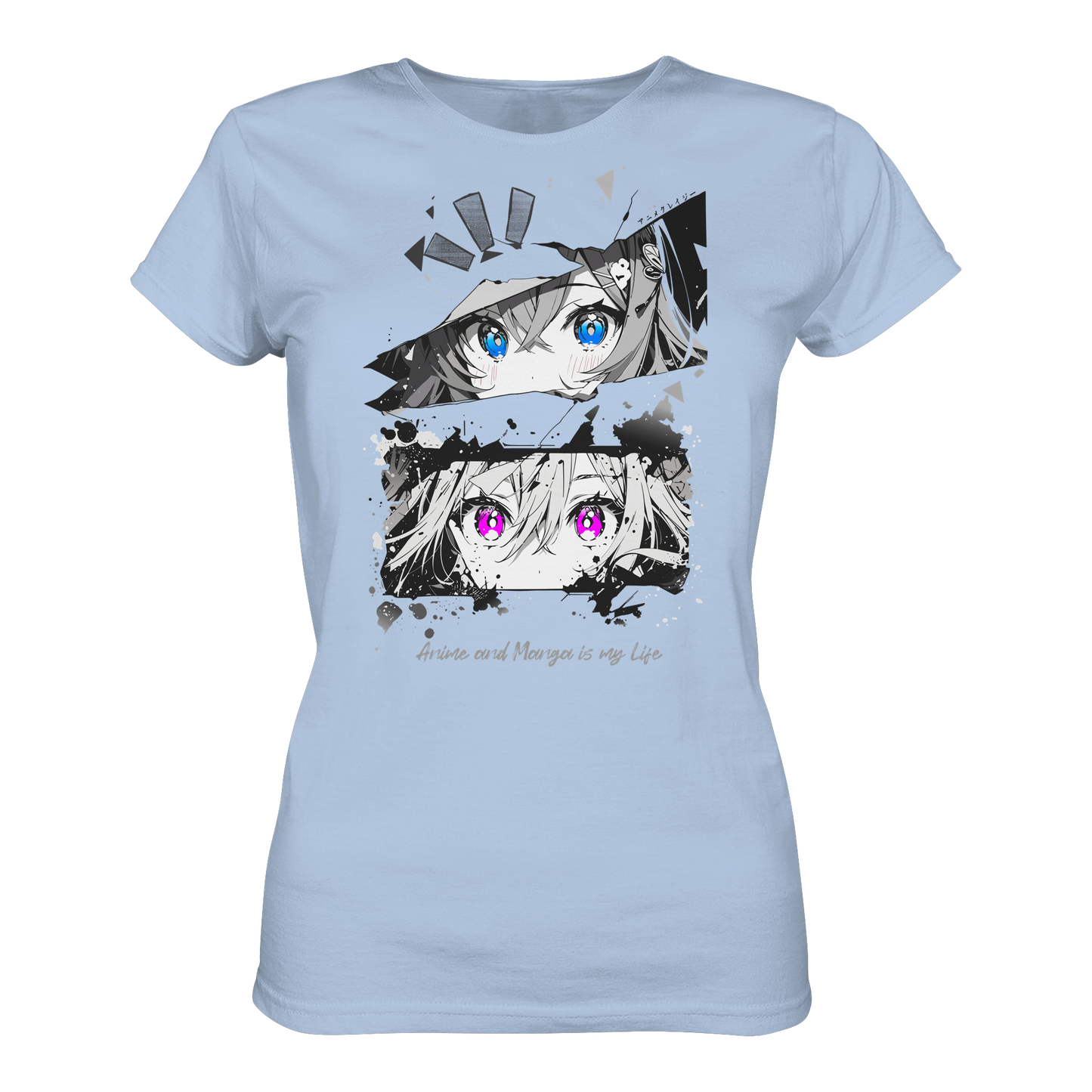 "Anime Eyes" Front - Ladies Organic Shirt