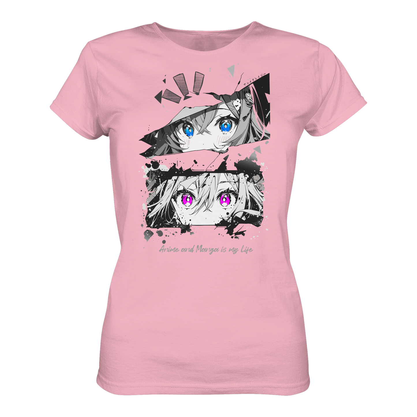 "Anime Eyes" Front - Ladies Organic Shirt