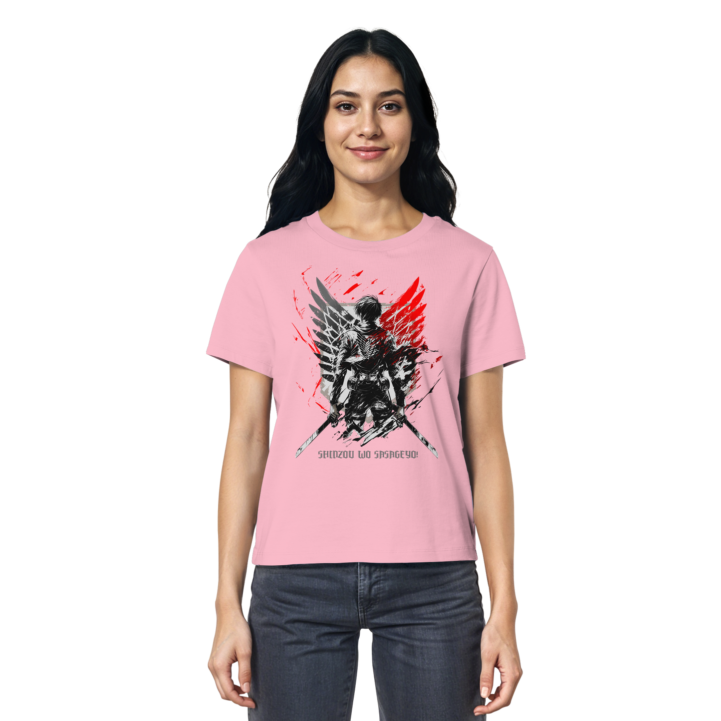 "Wings Of Resolve" Front Womens Organic Shirt