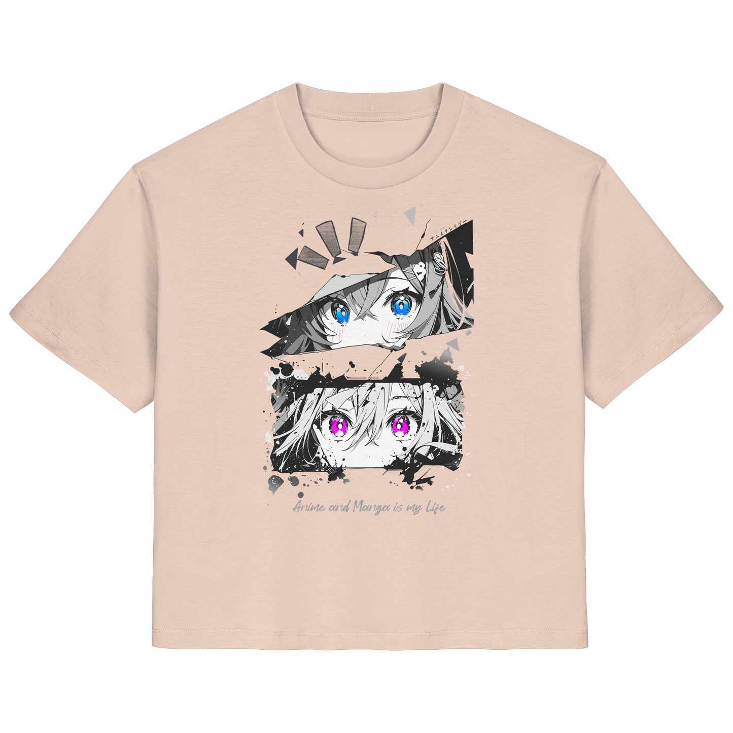 "Anime Eyes" Front - Ladies Organic Shirt