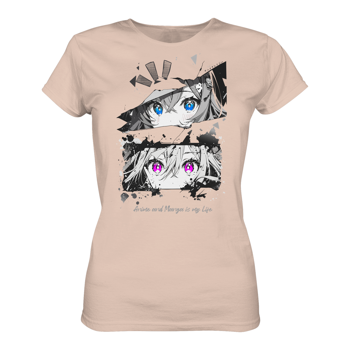 "Anime Eyes" Front - Ladies Organic Shirt