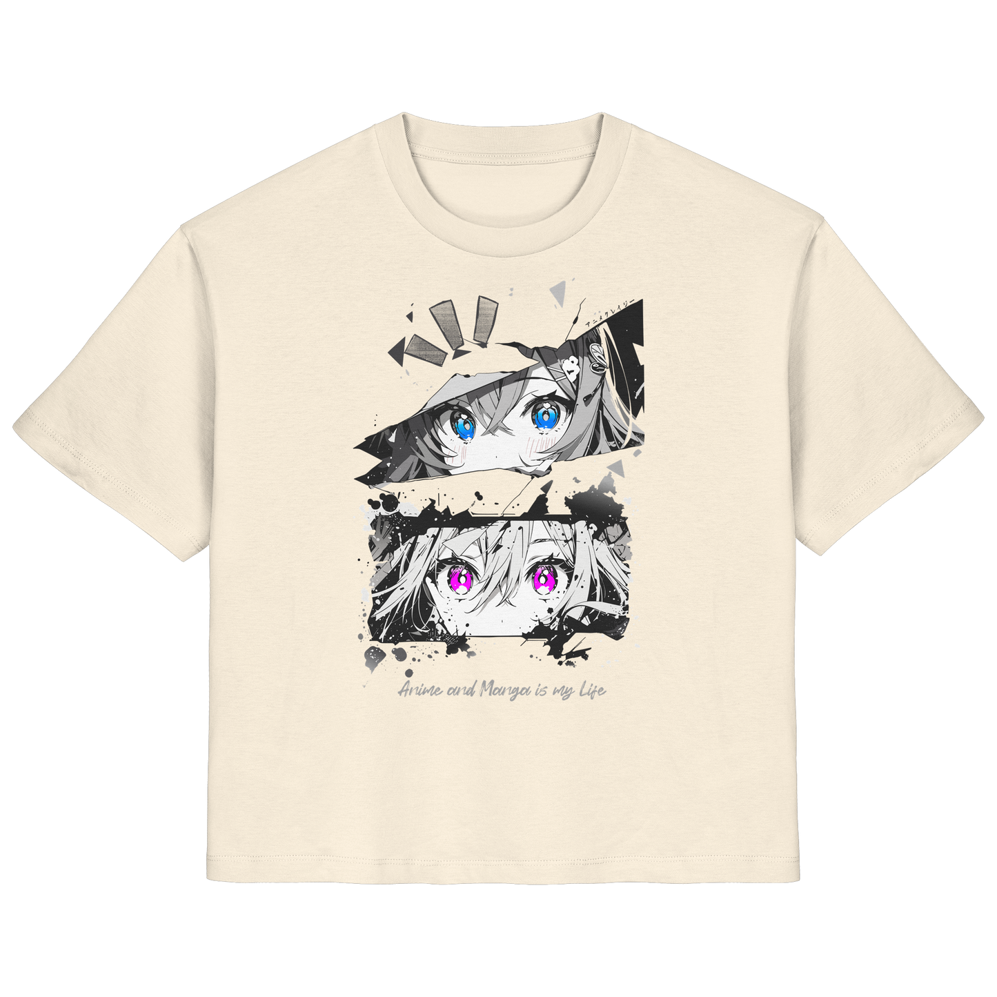 "Anime Eyes" Front - Ladies Organic Shirt