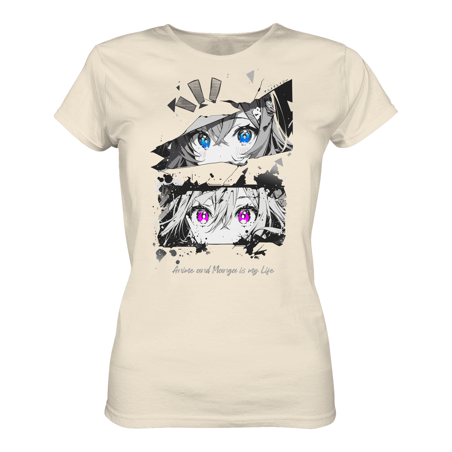 "Anime Eyes" Front - Ladies Organic Shirt