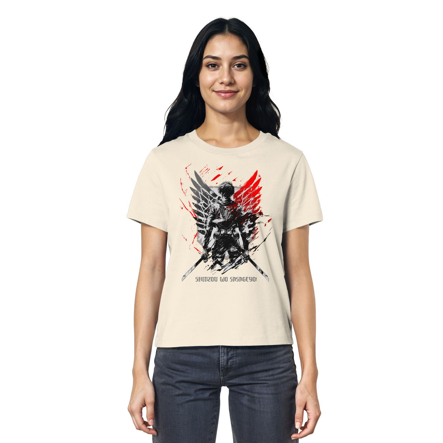 "Wings Of Resolve" Front Womens Organic Shirt