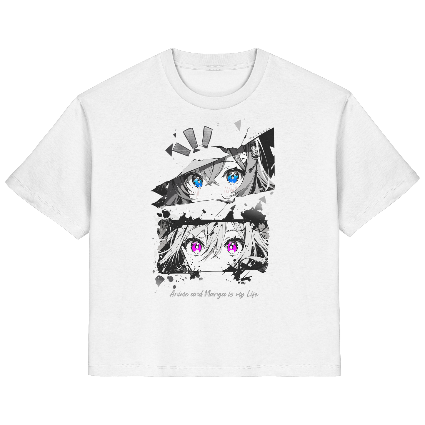"Anime Eyes" Front - Ladies Organic Shirt