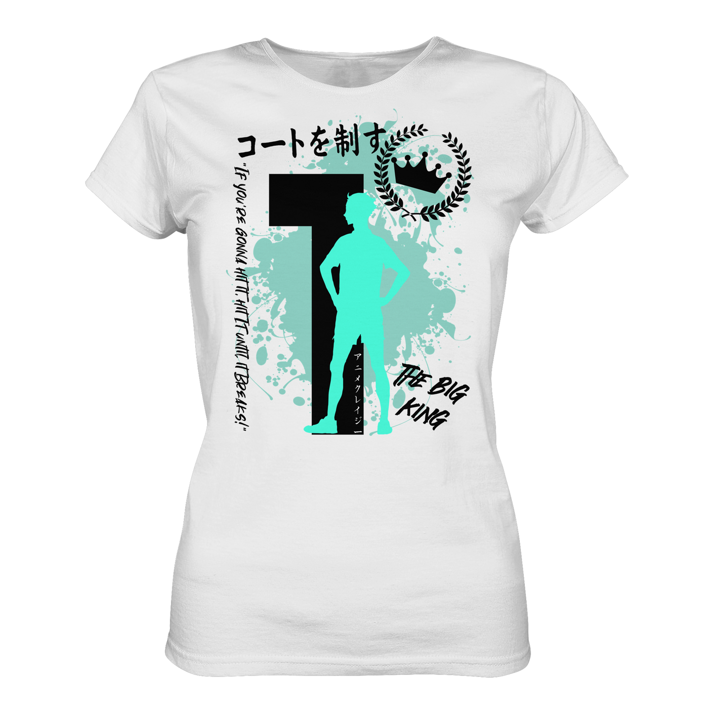 "The Big King" Front White Women Organic Shirt