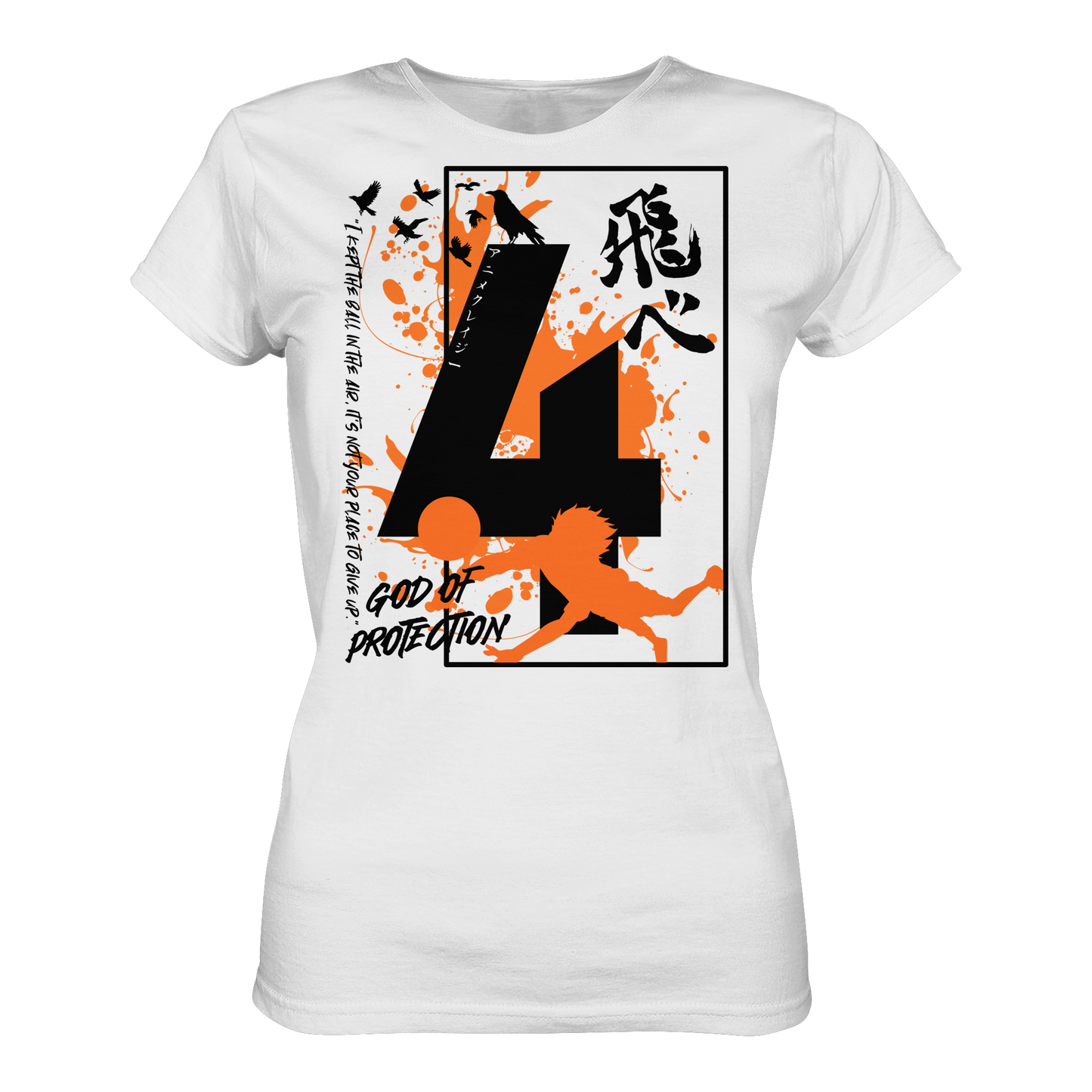 "God Of Protection" Front White Women Organic Shirt