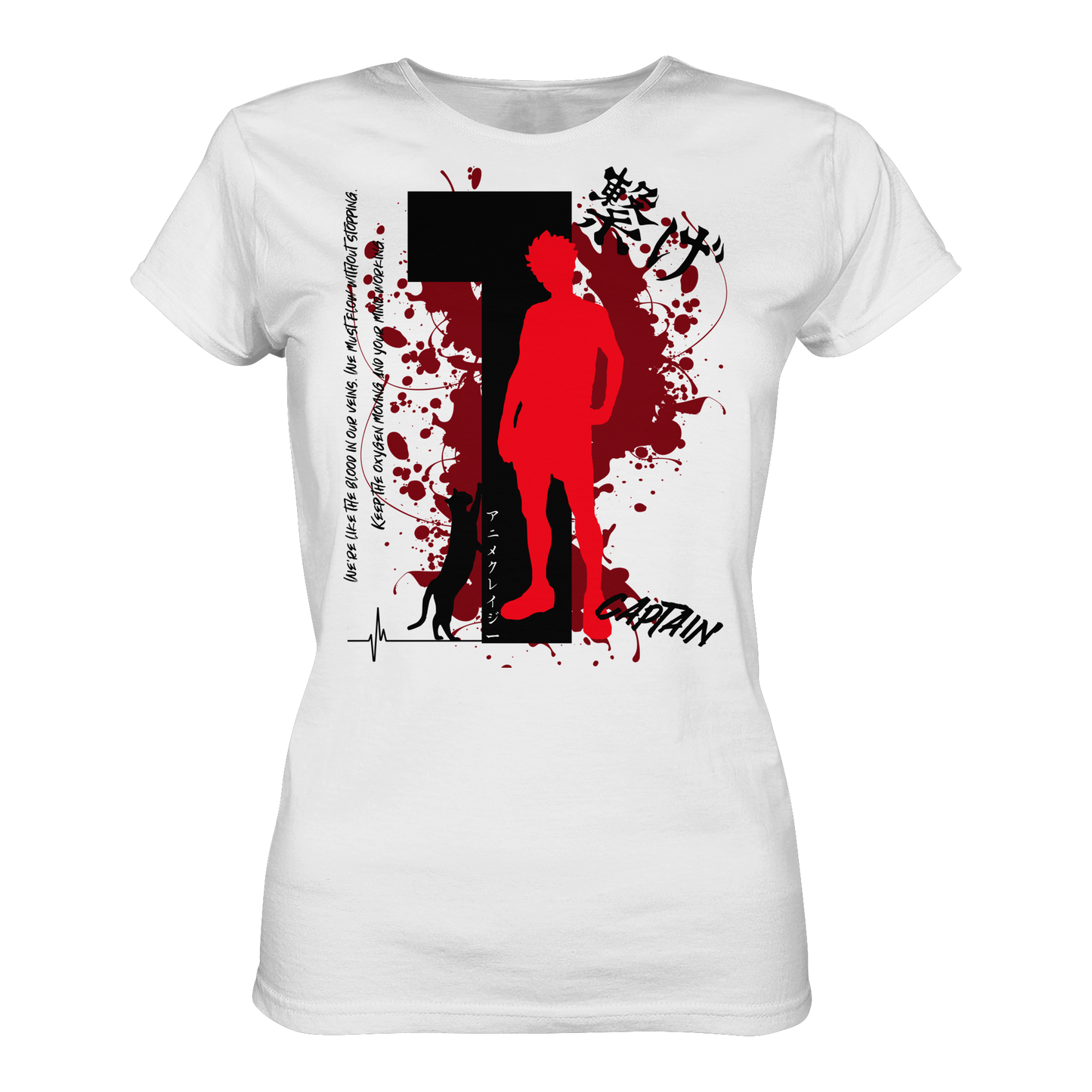 "Captain" Front White Women Organic Shirt