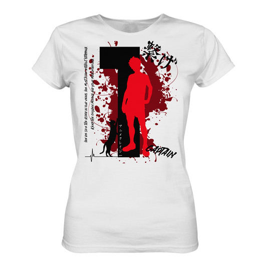 "Captain" Front White Women Organic Shirt