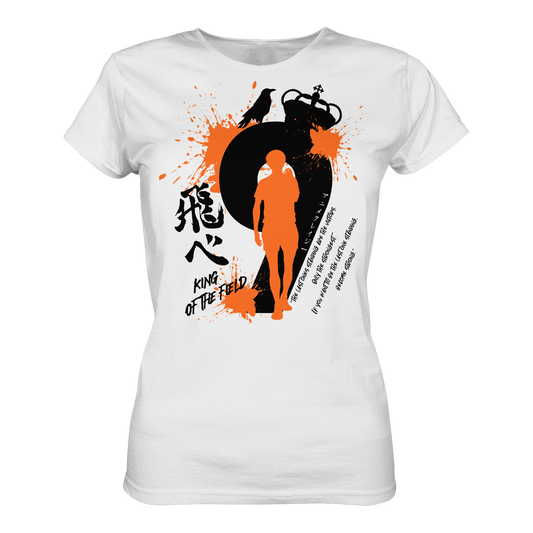 "King Of The Field" Front White Women Organic Shirt