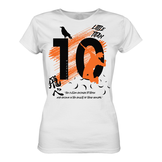 "Little Titan" Front White Women Organic Shirt