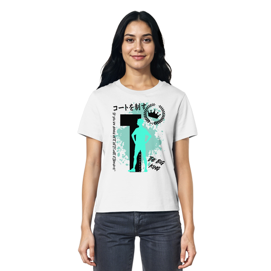 "The Big King" Front White Women Organic Shirt