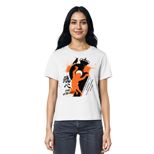 "King Of The Field 2.0" Front White Women Organic Shirt