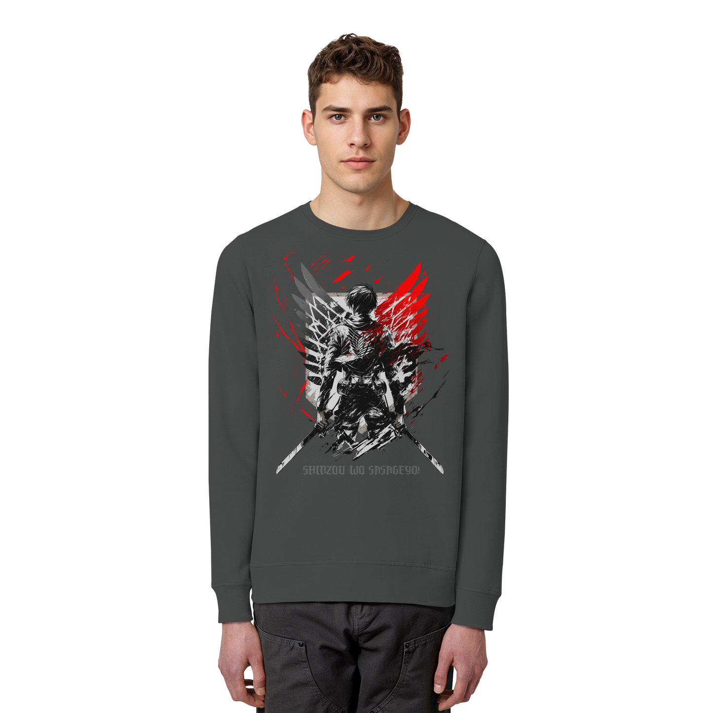 "Wings Of Resolve" Front Organic Unisex Sweatshirt