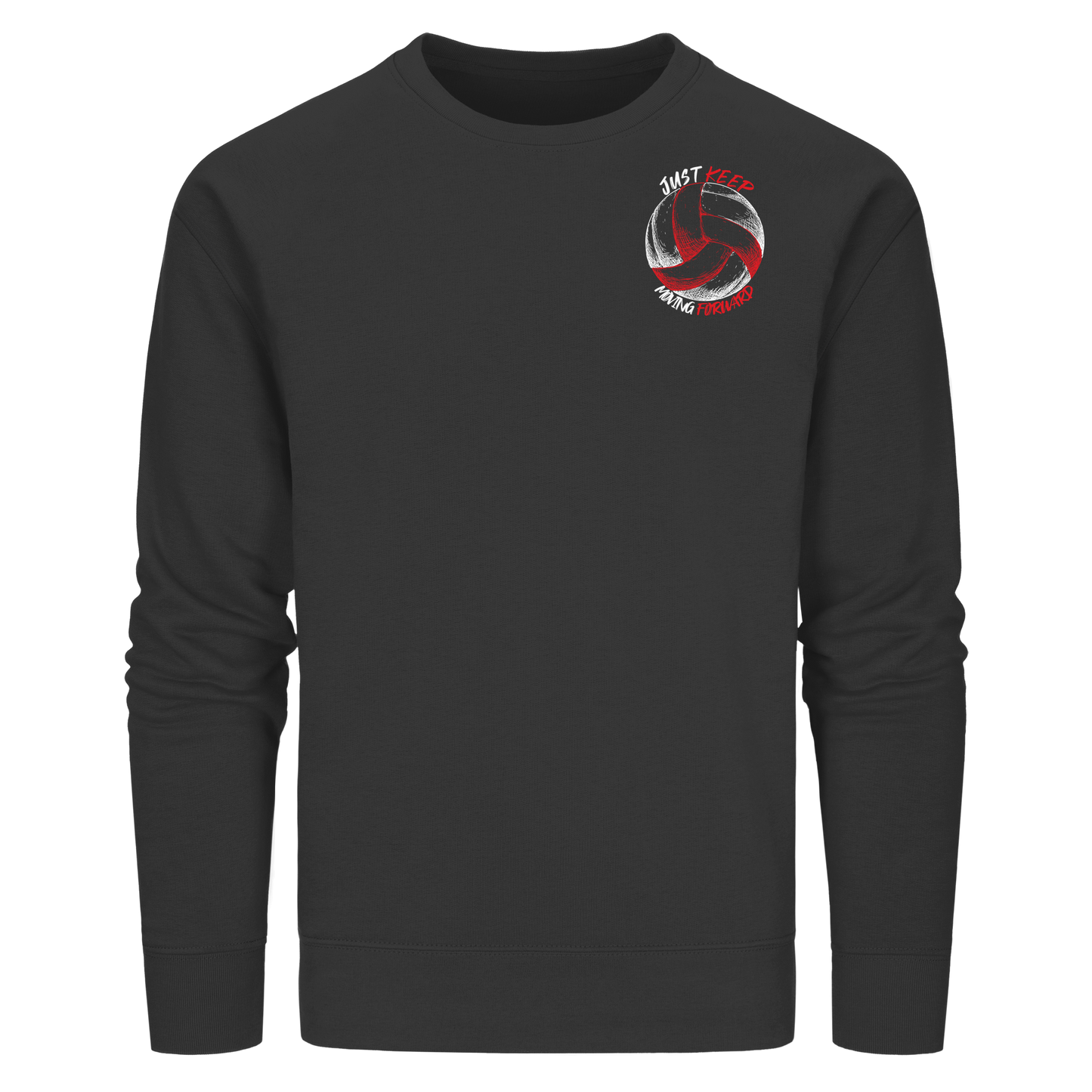 "Heart Of The Team" Back Black - Organic Basic Unisex Sweatshirt