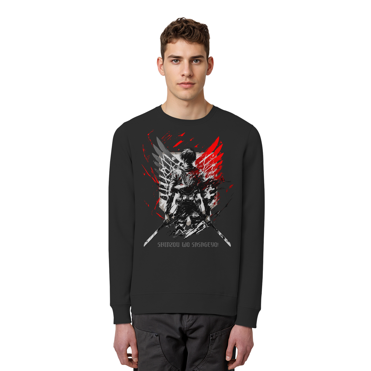 "Wings Of Resolve" Front Organic Unisex Sweatshirt
