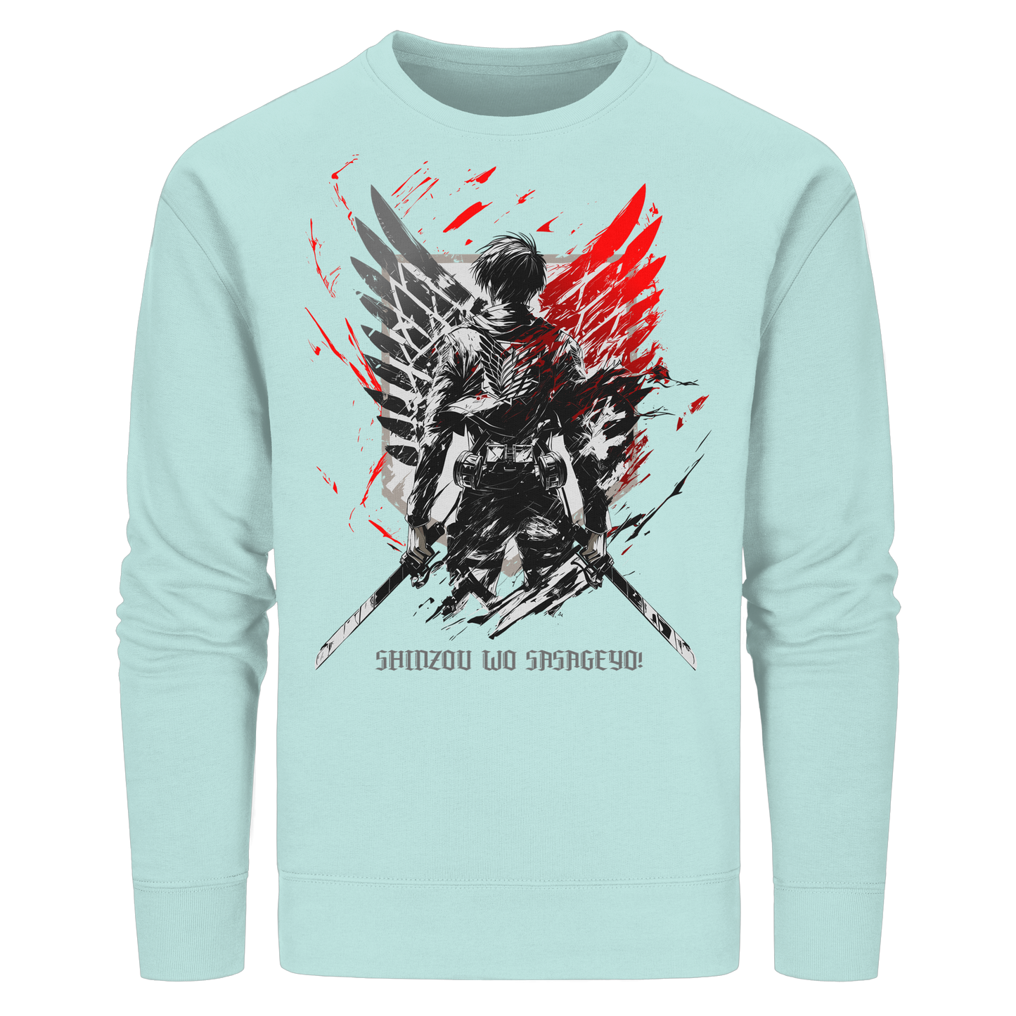 "Wings Of Resolve" Front Organic Unisex Sweatshirt