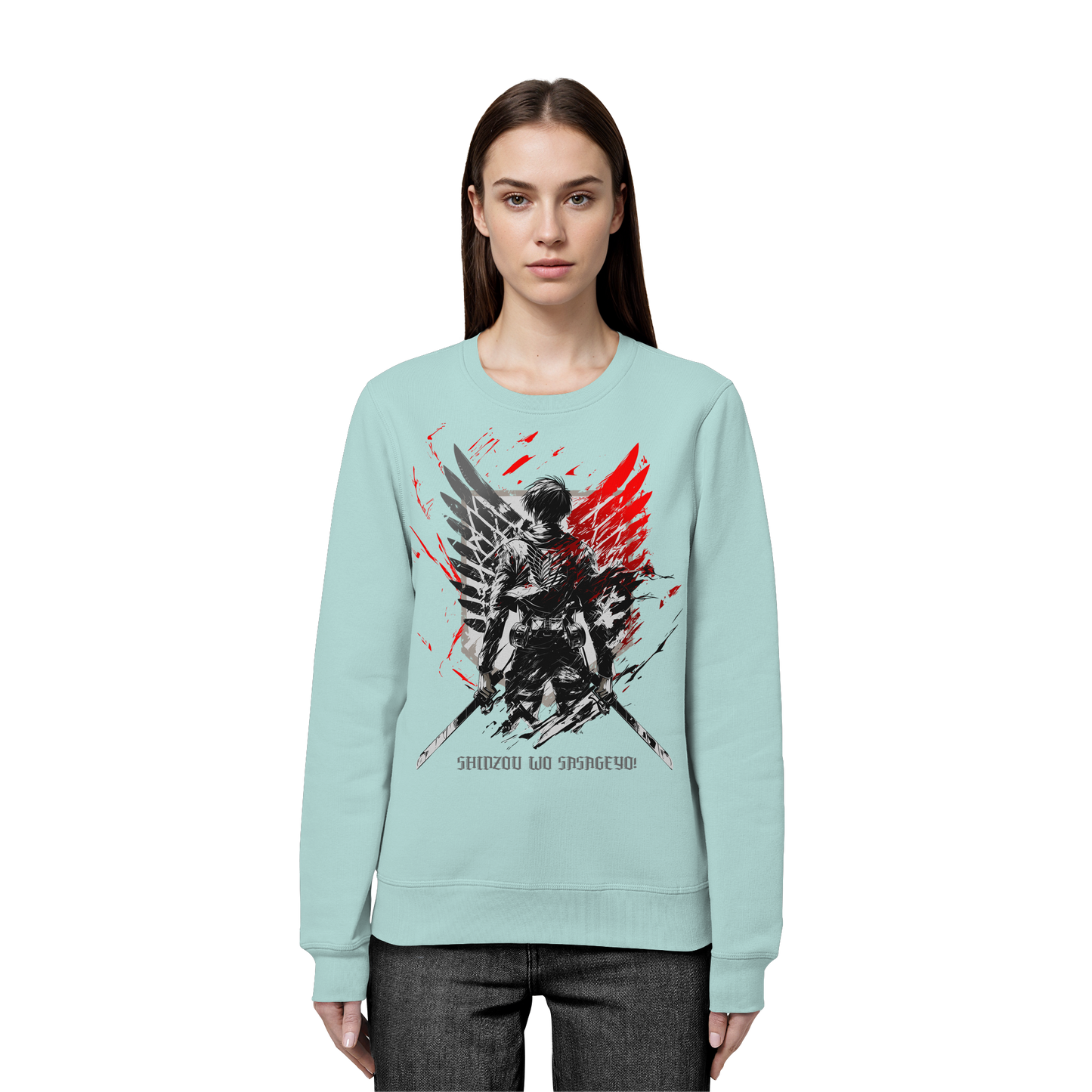 "Wings Of Resolve" Front Organic Unisex Sweatshirt