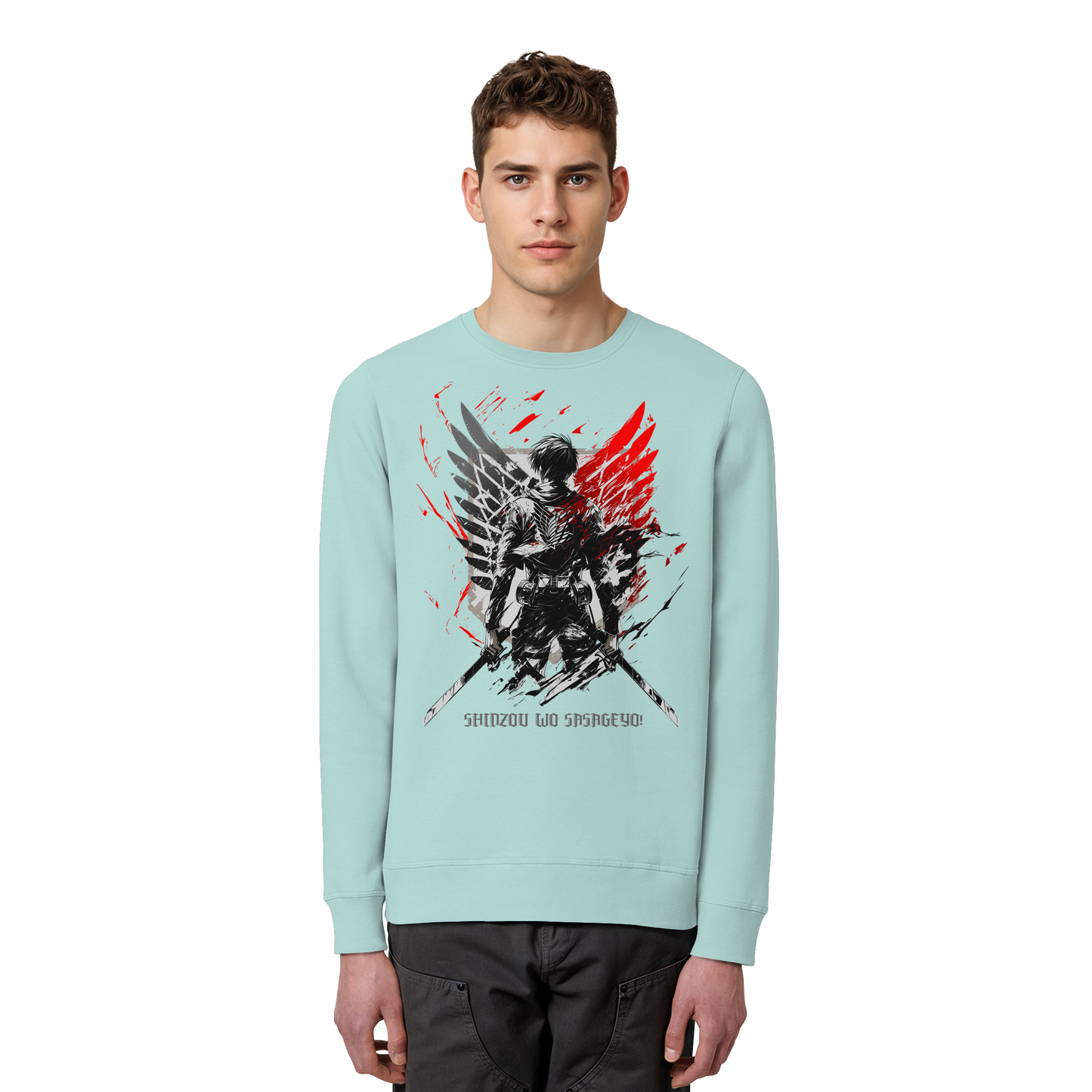 "Wings Of Resolve" Front Organic Unisex Sweatshirt