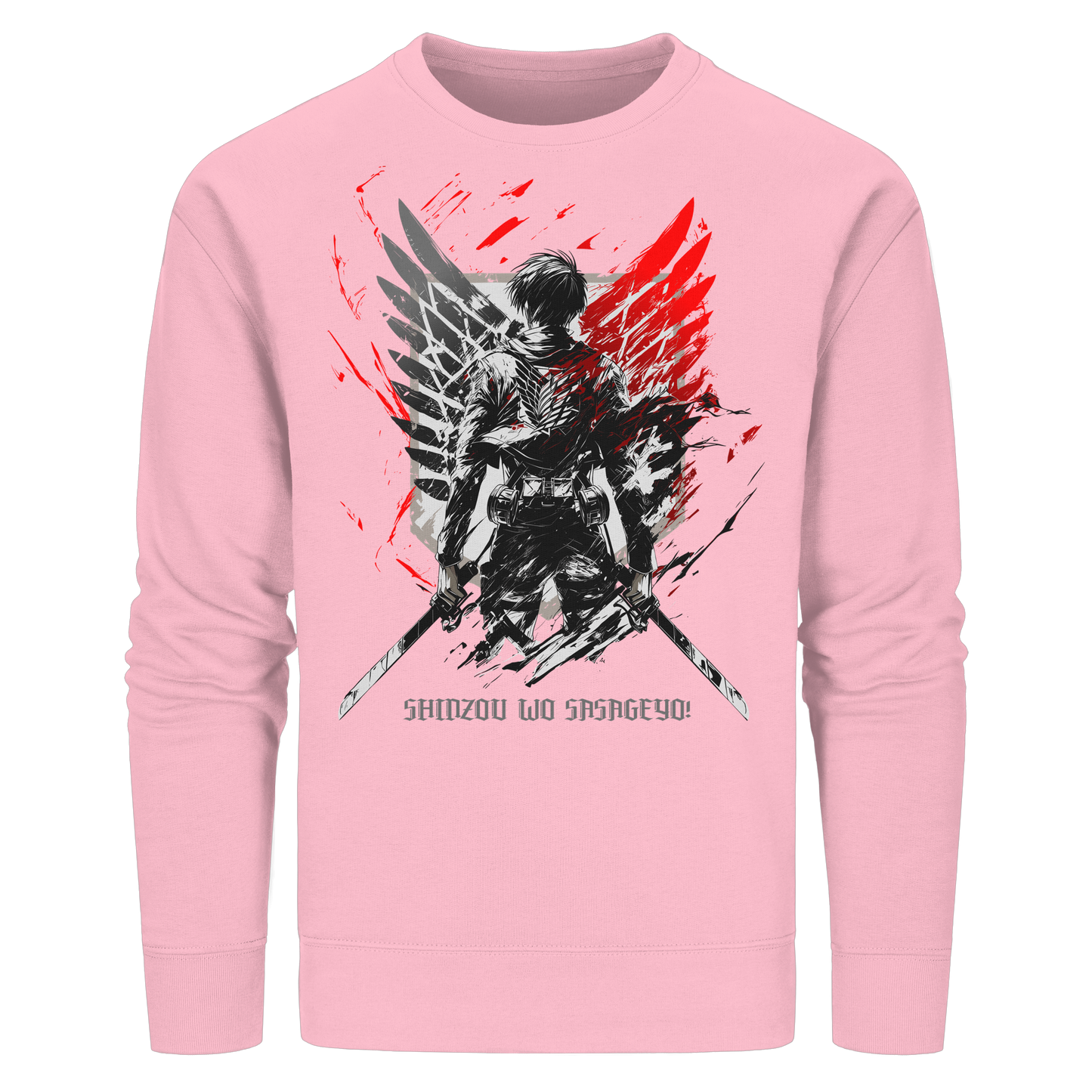 "Wings Of Resolve" Front Organic Unisex Sweatshirt
