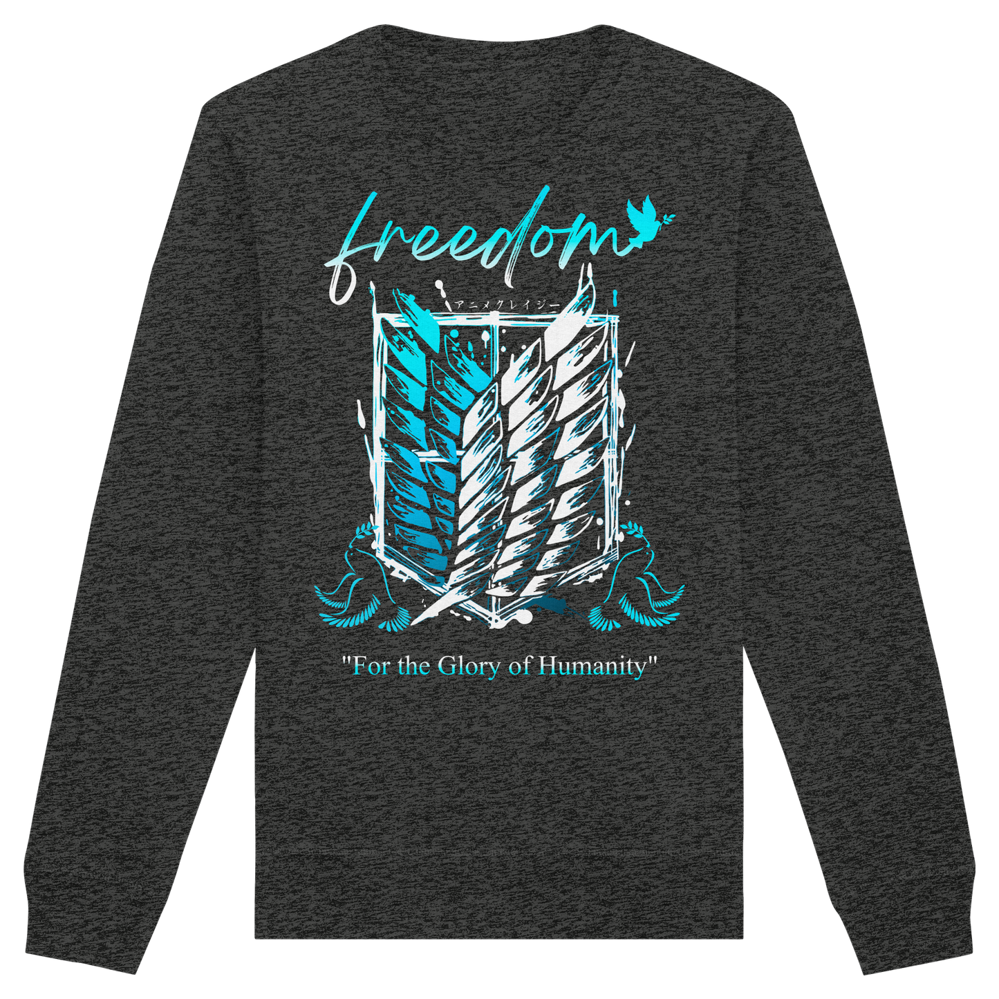 "Blue Rebellion - Wings Of Hope" Front Organic Unisex Sweatshirt