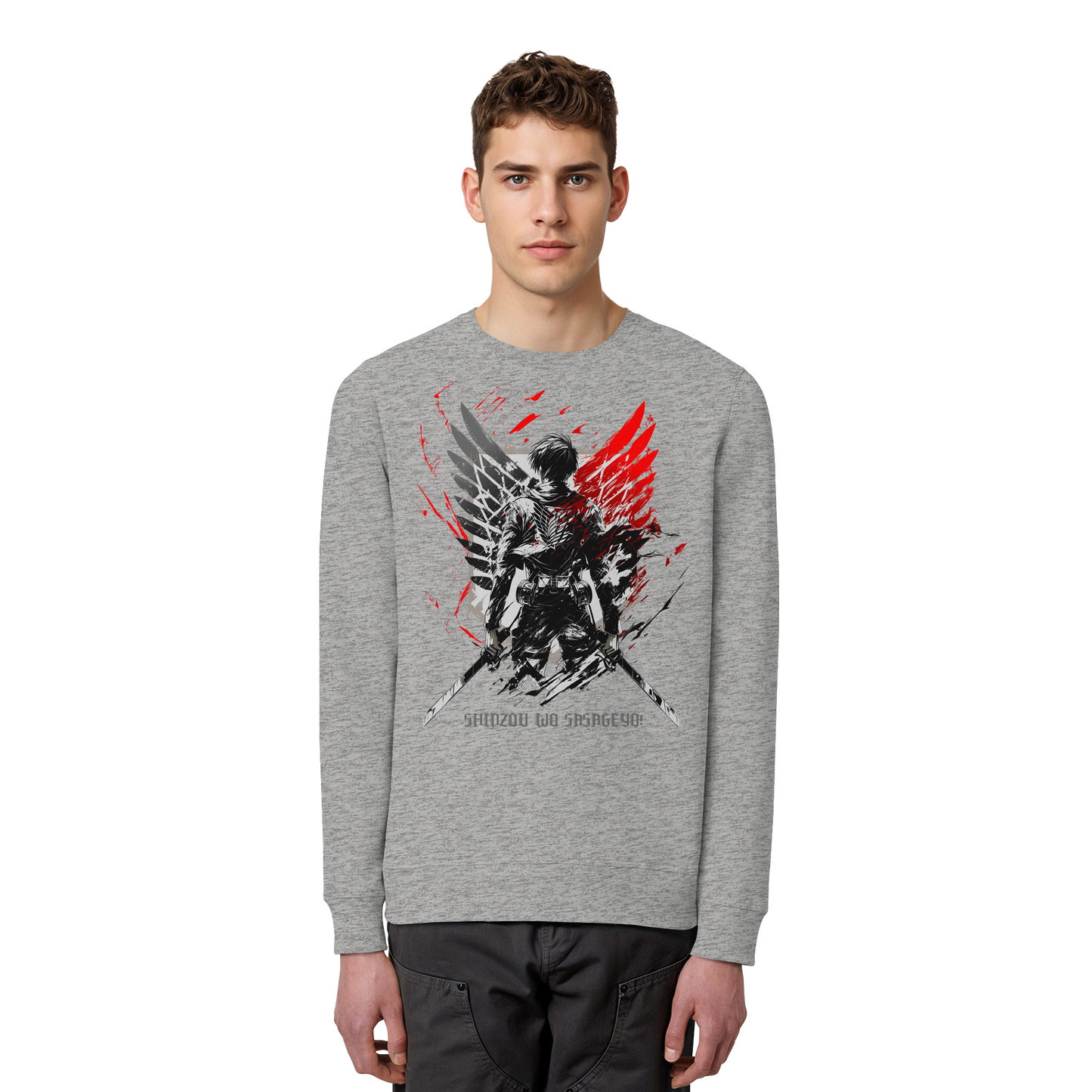 "Wings Of Resolve" Front Organic Unisex Sweatshirt