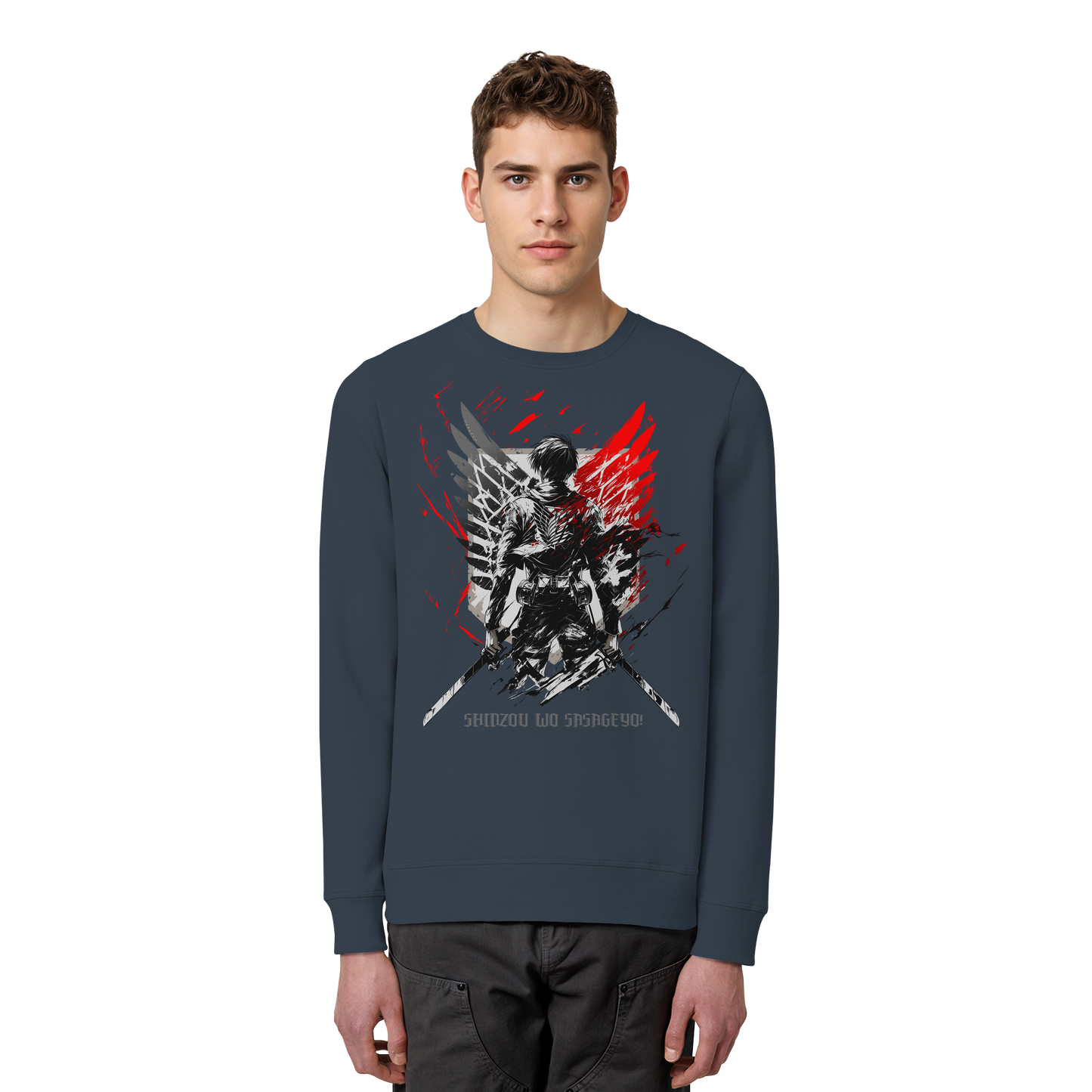 "Wings Of Resolve" Front Organic Unisex Sweatshirt