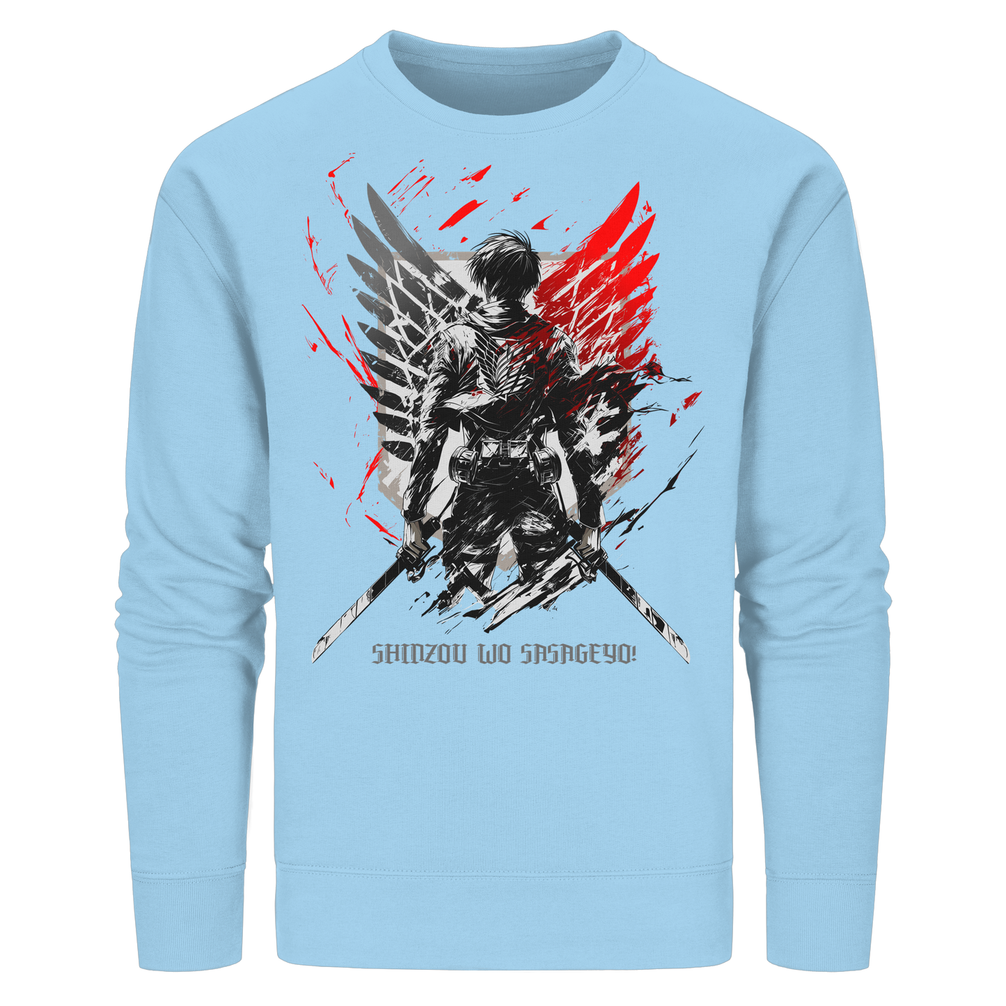"Wings Of Resolve" Front Organic Unisex Sweatshirt